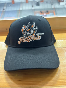 Danbury Hat Tricks Team Logo Black Trucker Hat