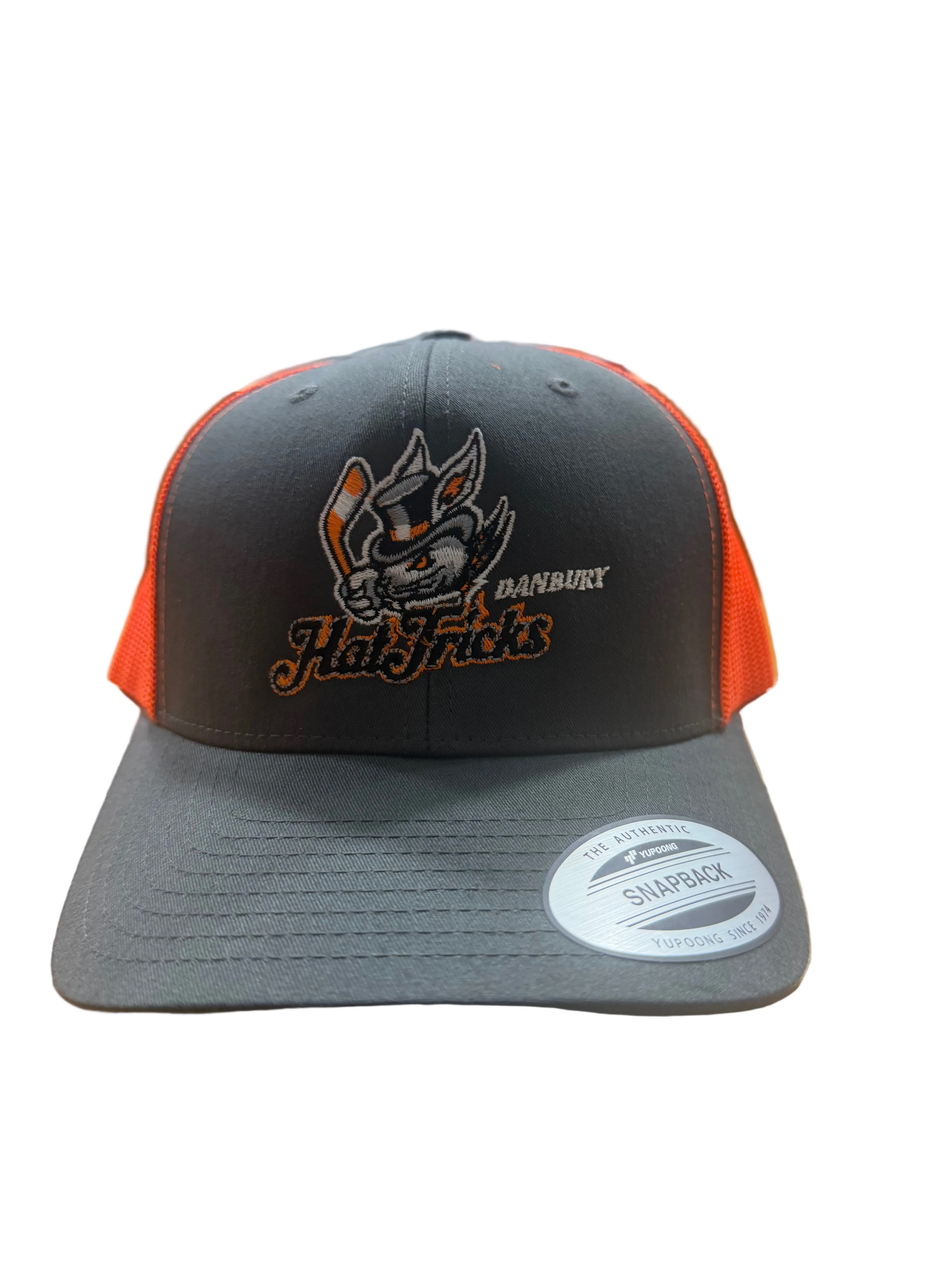 Orange Mesh Logo Snapback Hat