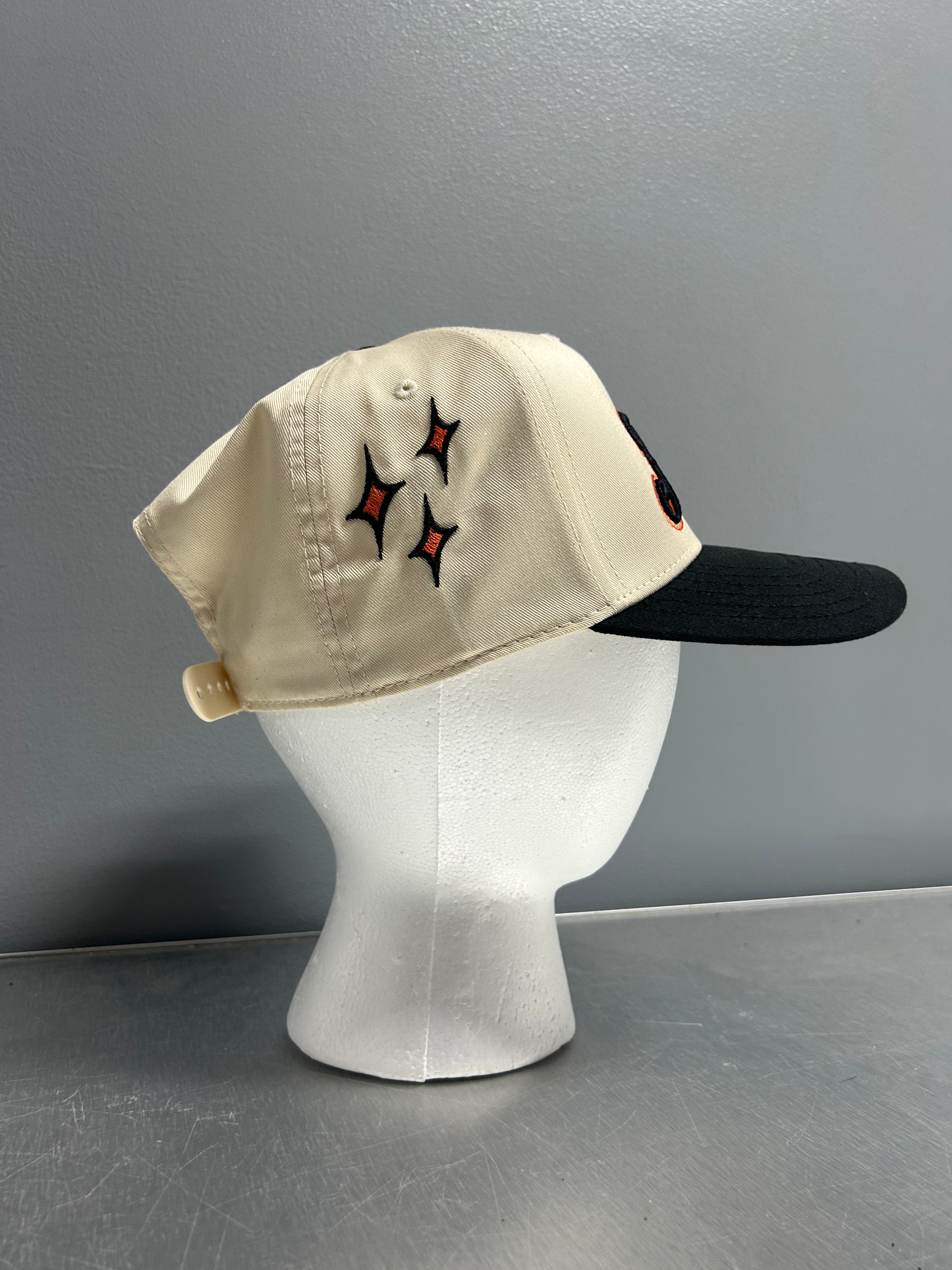 Cream and Black Puff Printed “Tricks” Spell-Out w/ Diamonds on Side