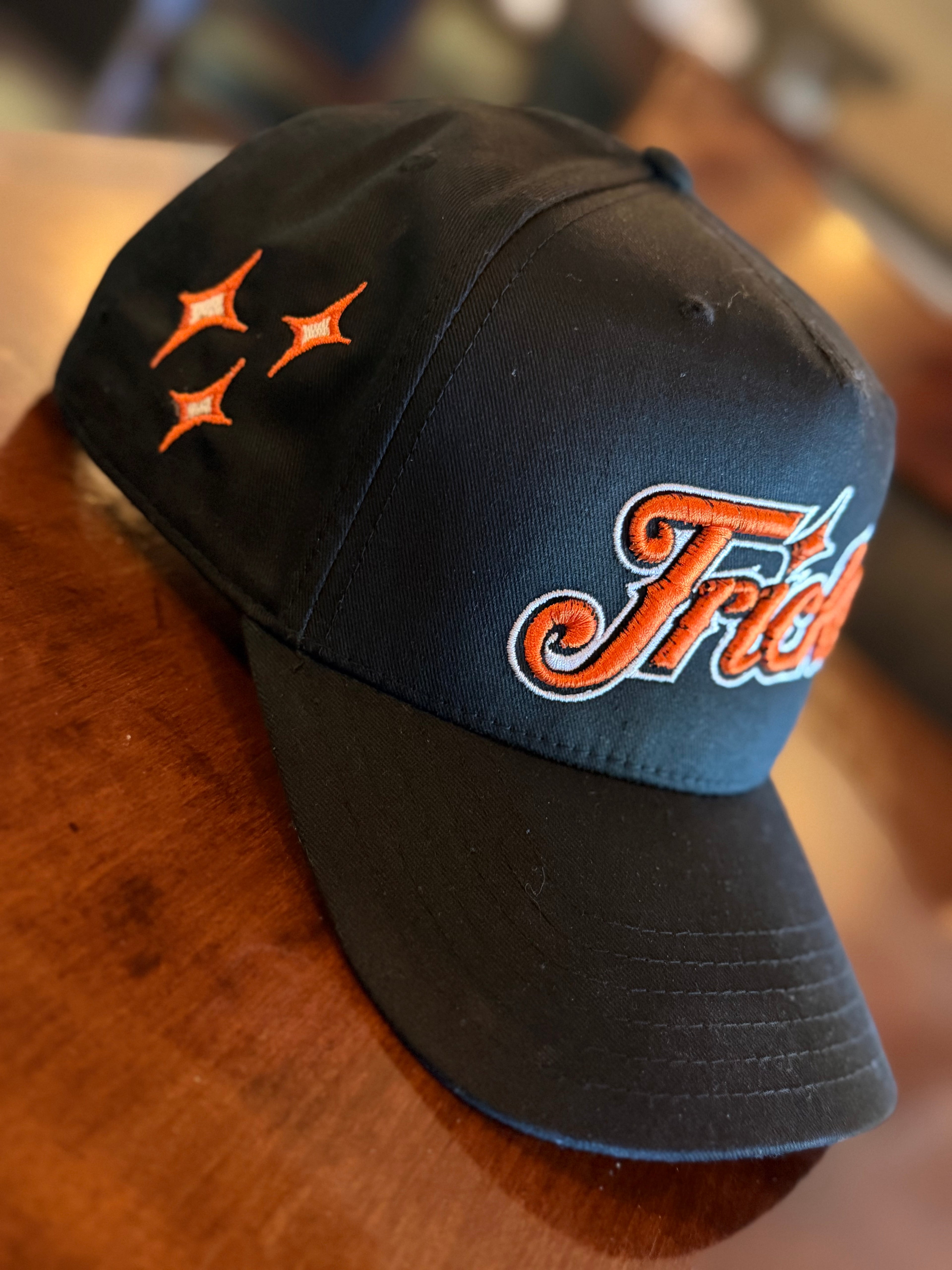 NEW! Black Tricks Hats with Orange and White Diamonds