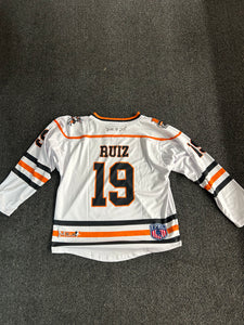 Jonny Ruiz #19 White Jersey-Youth